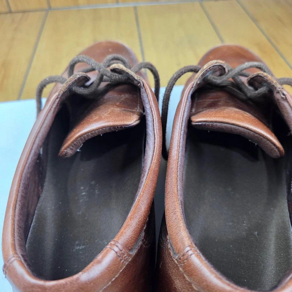 Hush Puppies The Body Shoe Antique Brown Leather Oxfords 18915 Mens 11 W Wide
